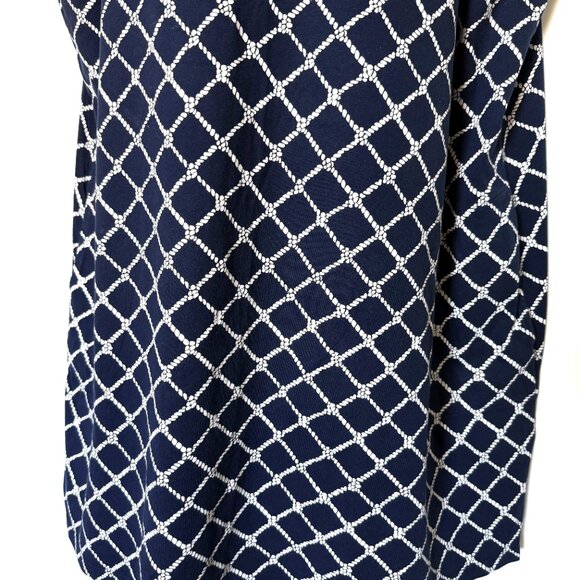 Lands' End Dress Women's Cotton Dark Blue/White Sleeveless Size XL - Picture 9 of 14